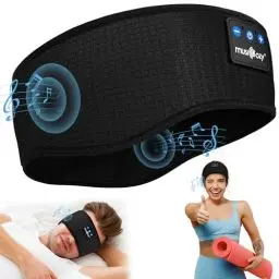 Produktbild: MUSICOZY Schlafkopfhörer Bluetooth, Schlaf Kopfhörer Stirnband Schlaf-Ohrhörer Headband Schlafmaske Sportskopfhörer 16+STD Bequemes Musik Stirnband zum Schlafen für Sport Training Joggen Yoga Reisen