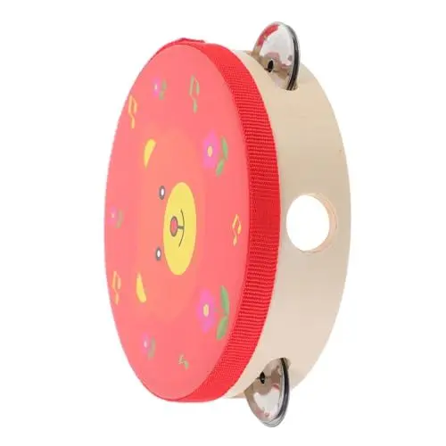 Produktbild: Musikinstrument Aus Holz Leichtes Tamburin Instrument Für Kinder Handtrommel-Tamburin Musikinstrument Tamburin Trommel Tamburin-Trommel Für Kinder Zarte Tamburine Schlaginstrumente Vaguelly