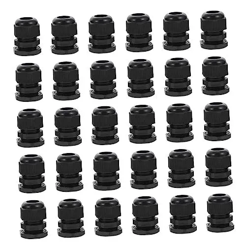 Produktbild: MUSISALY 100St Kabelverschraubung Zugentlastung Kordelgriffdrüsen wasserdichte Kabelmuffe kabelverbinder seilverbinder stoßverbinder Drahtverschraubung Wasserdichter Kabeladapter pp Black
