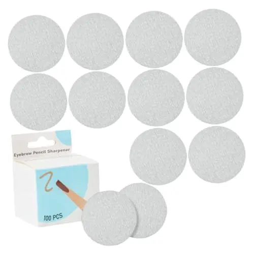 Produktbild: MUSISALY Schleifpapier-Bleistiftspitzer-Set 100-teilig Schleifpapier-Augenbrauen-Bleistiftspitzer für Bleistiftspitze zum Skizzieren und Zeichnen