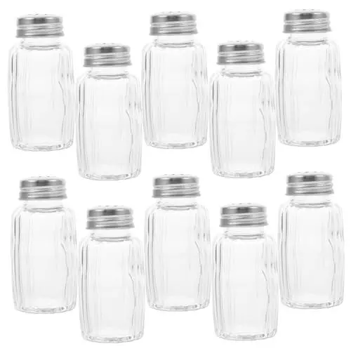 Produktbild: MUSISALY 10er Set Flaschen Glas Mit Deckel Wiederverwendbare Gewürzbehälter Für Grillen Camping Outdoor