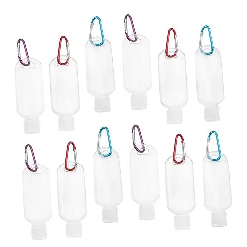 Produktbild: MUSISALY 10 Stück 50 Ml Reise-kulturflaschen-set Nachfüllbar Mit Haken Handflasche Flüssig-kulturflaschen Für Shampoo Körperwäsche Gesichtswäsche