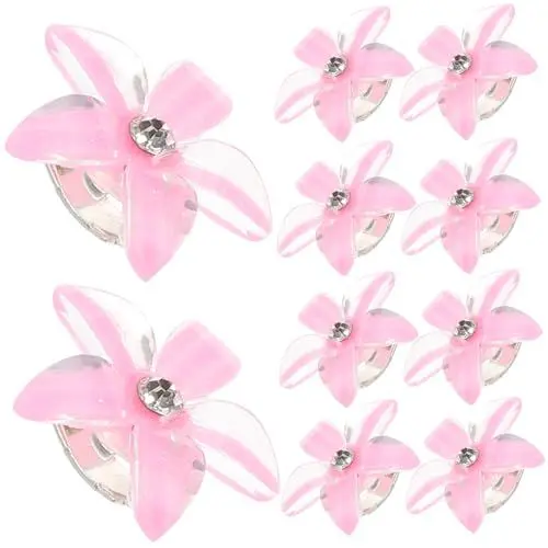 Produktbild: MUSISALY 10 Stück Kleine Haarklammern Für Mädchen Haarspangen Mit Blumen Und Steinen Haarschmuck Kopfschmuck