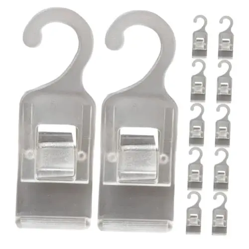 Produktbild: MUSISALY 12 Stück Kleiderhaken Aus Kunststoff Mehrzweck-kleiderbügel-Clips Stiefelhalter Huthaken Deckenklemme Für Kleidungs-Organizer Auf Reisen