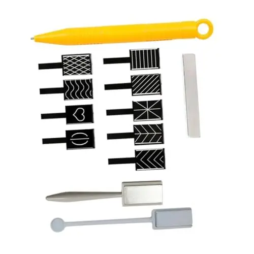 Produktbild: MUSISALY Cat Eye Press on Nails Kit 12-teiliges Nail Art Magnete Hochwertiges Maniküre-zubehör