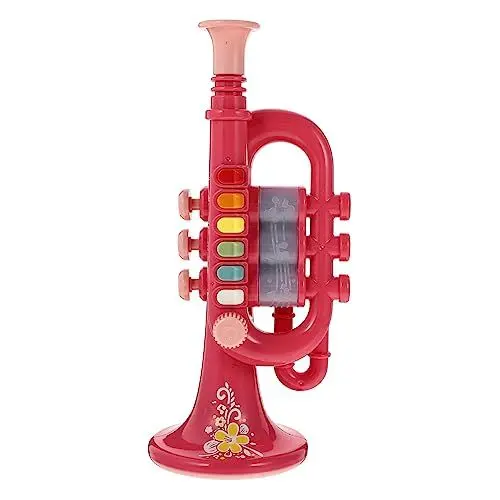 Produktbild: MUSISALY 1 Satz Blasinstrumente für Kinder Musikinstrumente für Kinder musikalische Spielzeugtrompete kinderinstrumente Kinder musikinstrumente Aufklärungsspielzeug für Kinder Abs rot