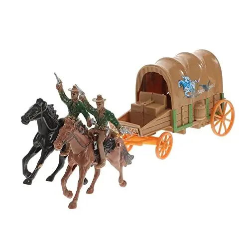 Produktbild: MUSISALY 1 Satz Cowboy-Kultur-Sammelspielzeug Kutschenhandwerk Action Figur Sammlerfiguren kinderspielzeug Kinder Spielzeug Simulationsschmuck Dekorationen für Charaktermodelle Plastik