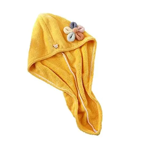 Produktbild: MUSISALY Haartrocknungstuch Damen Erwachsene Haarmütze Saugfähiger Turban Korallenvlies Für Die Dusche