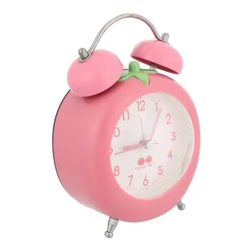 Produktbild: MUSISALY 1stk Wecker Retro-Uhr Uhr Für Kinder Tragbare Uhr Digitale Tischuhr Batterieuhr Batterie Digitaluhr Alte Glocken Kreative Uhr Weckuhr Tomate-entworfene Uhr Nachttischuhr Rosa Abs