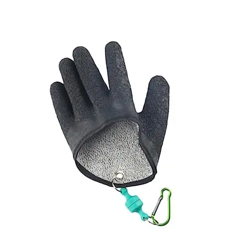 Produktbild: MUSISALY Schutzhandschuhe Für Angeln rutschfeste Gummihandschuhe Angelhandschuhe Aus Polyesterfaser Leicht Zu Reinigen Für Drinnen Und Draußen