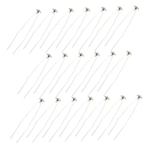 Produktbild: MUSISALY 20 Stück Perlenhaarnadeln Französische Haarstäbchen Im U-förmigen Design Für Hochzeiten