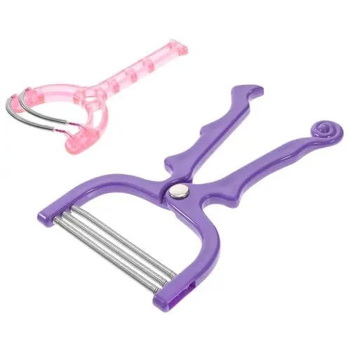 Produktbild: MUSISALY 2St Gesichtshaarentferner manueller gesichtsepilierer Arm-Make-up-Reiniger hair removal tool haarentfernungstool werkzeug Epilierer mit Federgewinde Haarentfernungsgerät ABS