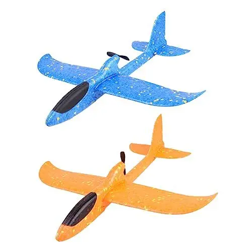 Produktbild: MUSISALY 2St Handwurf Flugzeug Kind schäumt Flugzeugspielzeug Kinder schäumt Flugzeugspielzeug Modellflugzeuge Schaum Flugzeug Segelflugzeug Spielzeug USB schäumt Flugzeug Spielzeug
