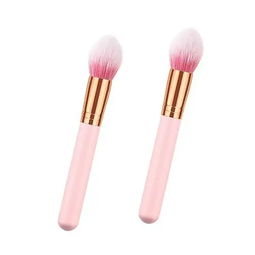 Produktbild: MUSISALY 2-teiliges Make-up-pinsel-set – Flammenpinsel Nylonborsten Holzgriff – Kein Ausfallen Und Für Den Täglichen Gebrauch
