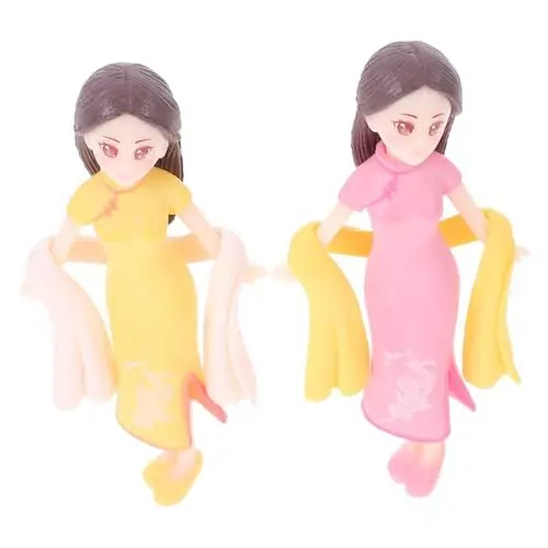 Produktbild: MUSISALY 2St Mikro-Landschaftspuppe orientalische Figuren Mädchenfigur japanische Volkspuppe Mädchenstatuen bürodeko büro Dekoration bastelzeug Porzellanpuppen chinesische Wohnkultur Harz