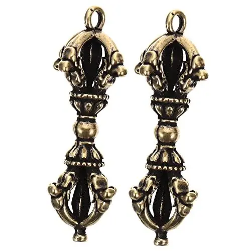 Produktbild: MUSISALY Einzigartiger Messing-Vajra-stößel 2er-Set Charms Dekorativer Mini-stößel Für Zuhause