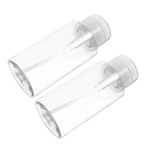 Produktbild: MUSISALY 2 Stück Multifunktions Pressflaschen Nachfüllbare Flüssigkeitspressflaschen Dispenser Pumpflaschen Für Nagellackentferner Öl Und Seife 200ml Kunststoff