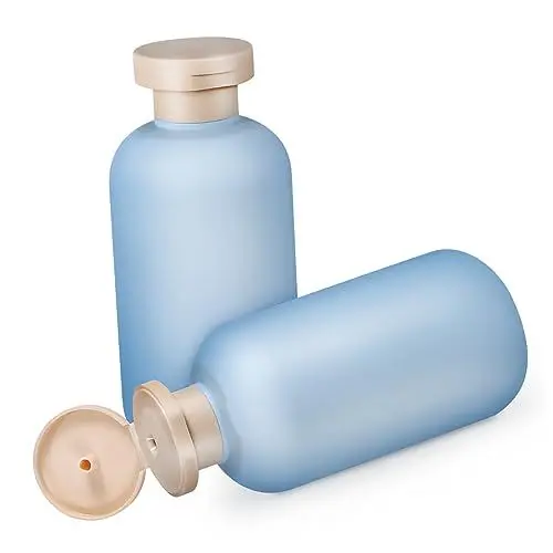 Produktbild: MUSISALY 2 Stück Reiseflaschen Aus Nachfüllbare Behälter Für Lotion & Shampoo Wiederverwendbare Quetschflasche Ideal Als Shampoo Reise