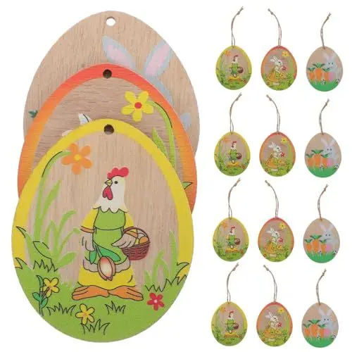 Produktbild: MUSISALY Osterdekorationen 30 Ostereier Entzückende Ornamente Dekorative Osterdekoration für Jungen und Mädchen