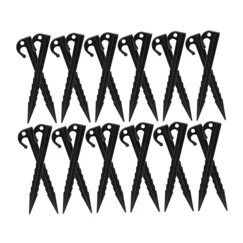 Produktbild: MUSISALY Zelt Befestigung Boden Stakes 40pcs Camping Zelt Heringe Robust Für Strand Schlamm