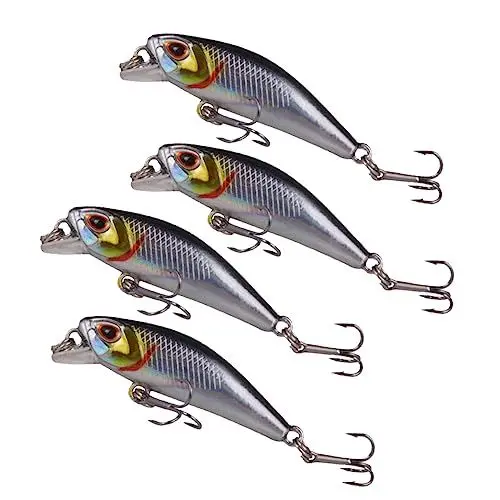 Produktbild: MUSISALY 4 Stück Fischförmige Köder Angelköder Zum Spülen 3 5 G 4 5 cm Kunststoff-angelköder Fischköder Für Süßwasser Und Angelzubehör Für Angler