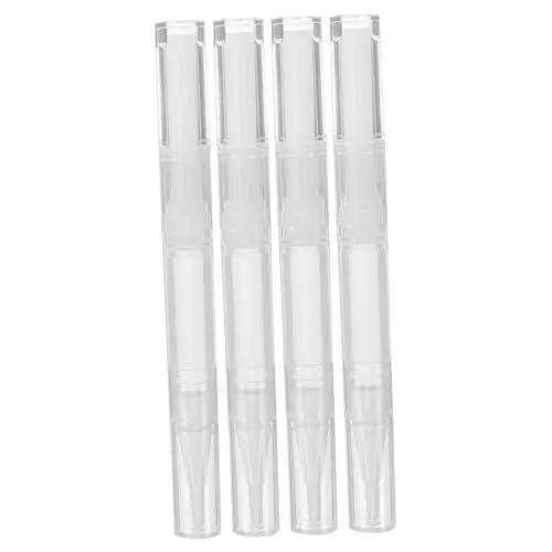 Produktbild: MUSISALY 4 Stück Stift Kosmetikbehälter Für Lipgloss Und Nagelöl Pinsel Leichte Anwendung Transparent Praktisches Make up Tool Für Unterwegs