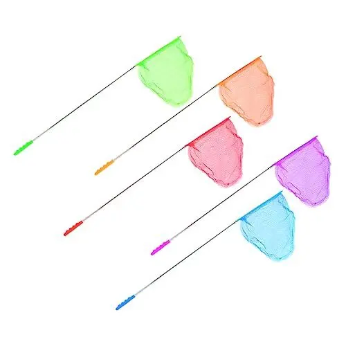 Produktbild: MUSISALY Insektenfangnetz-Set Für Kinder Schmetterlingsnetze Ausziehbare Fischernetze Sicher Für Kinder Bequemer Griff Zufällige Farbe