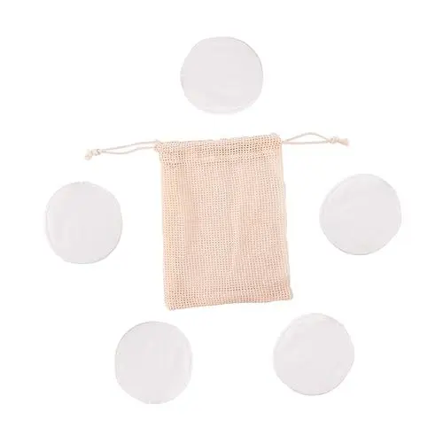Produktbild: MUSISALY 6 Stück Wiederverwendbare Weiche Gesichts-make-up-entferner-pads Sanft Zur Haut Praktische Aufbewahrungstasche