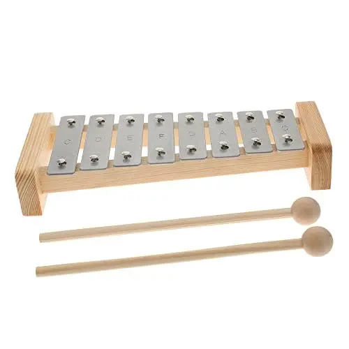Produktbild: MUSISALY 8-Ton-Grundfarben-Aluminiumplatte Kleinkind Klavier Kinderspielzeug Musikspielzeug kinderinstrumente Kinder musikinstrumente Xylophon aus Holz Klavierspielzeug Lernen hölzern