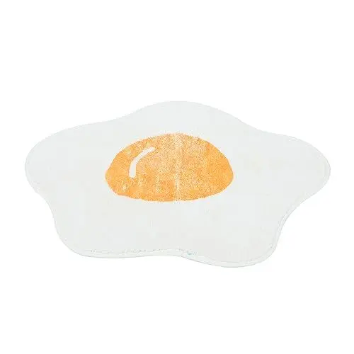 Produktbild: MUSISALY Entzückende Poached Design Bodenmatte Weiche Fleece Tür Teppich Wasser Absorbent Für Wohnzimmer