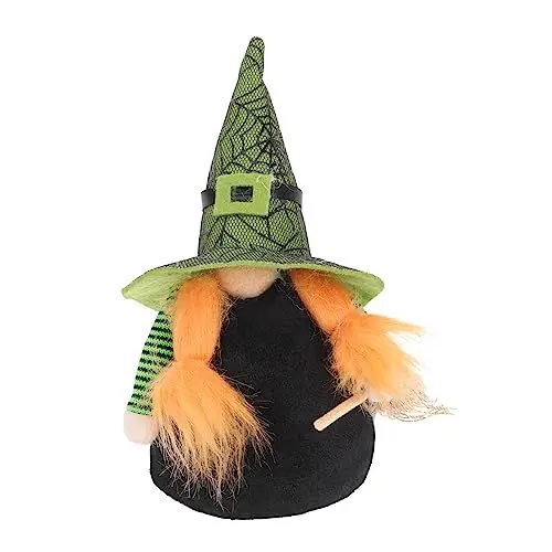 Produktbild: MUSISALY Entzückende Hexenpuppe Halloween Supply Gothic Dekorative Hexendekoration Schwarz