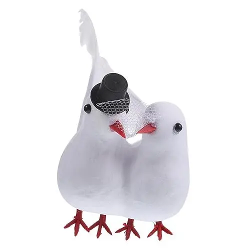 Produktbild: MUSISALY Künstliche Taube Deko Federbusch Hochzeit Schaumstoff Vogel Ornament Garten Simulierter Federbuschtaube Gefälschte Hochzeitstaube
