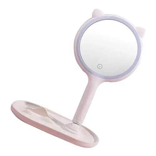 Produktbild: MUSISALY Schminkspiegel Mit Led-Lampe Tischspiegel Kosmetikspiegel Einstellbare Helligkeit Beleuchtung Für Damen