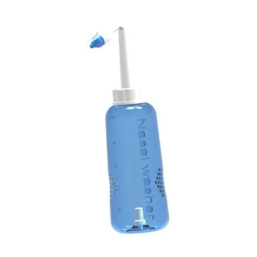 Produktbild: MUSISALY Nasendusche 500 Ml Reinigungswerkzeug Für Nasenhöhlen Spray Mit 2 Düsen Für Erwachsene Und Kinder Nasenreinigungsflasche Zum Spülen Der Nebenhöhlen