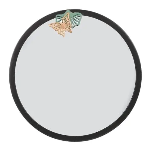 Produktbild: MUSISALY Schminkspiegel Make up Mirror schminktischspiegel schmuckspiegel hausdeko dekospiegel großer Wandspiegel einfacher moderner Spiegel wandspiegel dekor Kosmetikspiegel Eisen Black