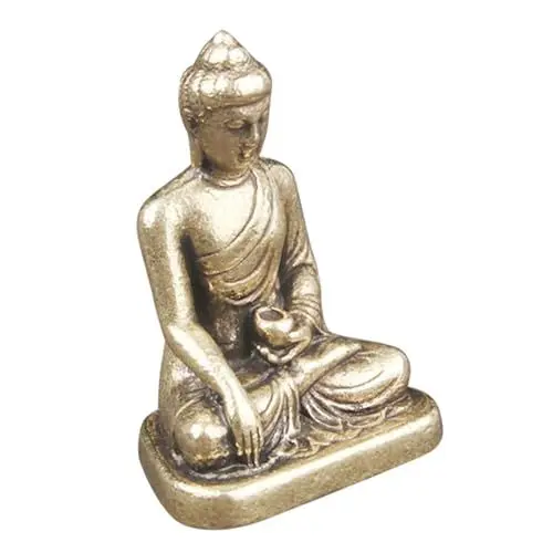 Produktbild: MUSISALY Retro-Buddha-Statue Aus Messing Schreibtisch Deko Skulptur Buddha-Figur Mit Filigranem Design