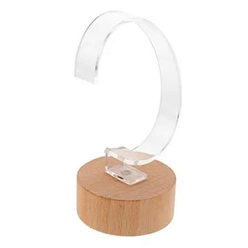 Produktbild: MUSISALY Uhrenständer wohnaccessoires uhrenaufbewahrung decor holzaufsteller uhrhalter Schmuckdisplay schwimmende Bücherregale für die Wand Ausstellungsstand transparenter Uhrenhalter Acryl