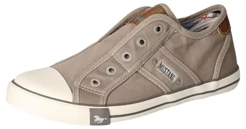 Produktbild: MUSTANG Damen Canvas Sneaker Silbergrau, Schuhgröße:EUR 40
