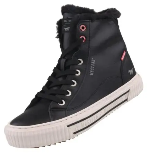Produktbild: Mustang Damen High Top Sneaker Schwarz EU 40