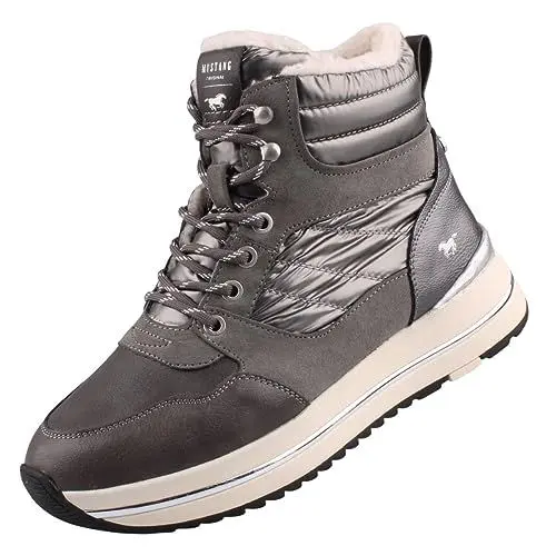 Produktbild: MUSTANG Damen High Top Sneaker gefüttert Grau, Schuhgröße:EUR 41