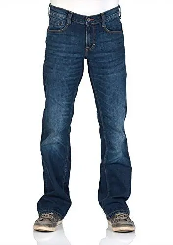 Produktbild: MUSTANG Jeans Herren Stretch Oregon Bootcut Jeanshose Hose Denim, Größe:W 38 L 32, Farbe:Mid Blue (-882)