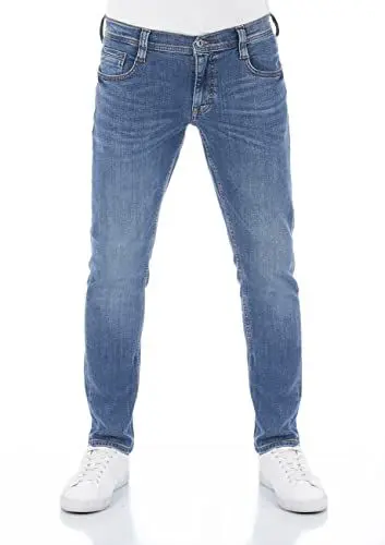 Produktbild: MUSTANG Jeans Herren Stretch Oregon Tapered Fit Jeanshose Hose Denim, Größe:W 31 L 34, Farbvariante:Medium Blue Denim (313)