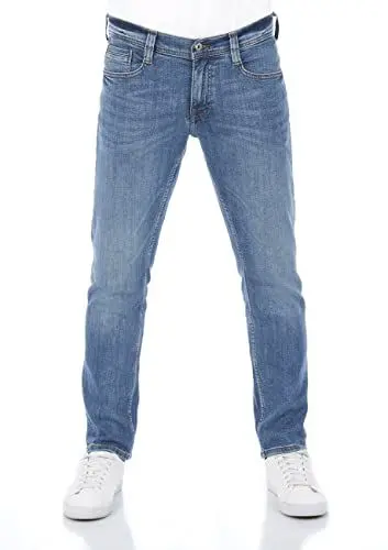 Produktbild: MUSTANG Jeans Herren Stretch Oregon Tapered Fit Jeanshose Hose Denim, Größe:W 38 L 34, Farbauswahl:Light Blue Denim (1009374-583)