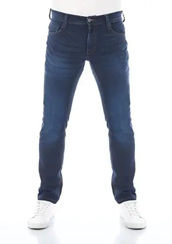 Produktbild: MUSTANG Herren Jeans Real X Oregon Tapered K Stretchhose Jeanshose Männer Denim Men Baumwolle Blau Schwarz Grau, Größe:W 36 L 34, Farbauswahl:Blue Denim (982)
