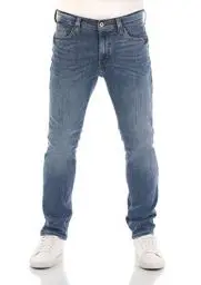 Produktbild: MUSTANG Jeans Herren Stretch Slim Fit Vegas Jeanshose Hose Denim, Größe:30W / 32L, Farbvariante:Denim Blue (5000-313)