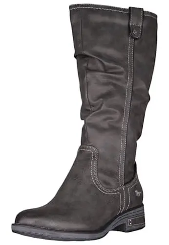 Produktbild: Mustang Damen 1293-603 Kniehohe Stiefel, dunkelgrau, 37 EU