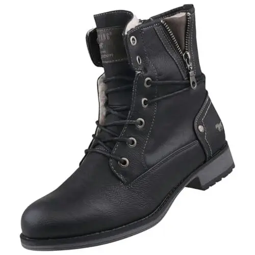 Produktbild: Mustang Damen Stiefeletten gefüttert Schwarz, Schuhgröße:EUR 41