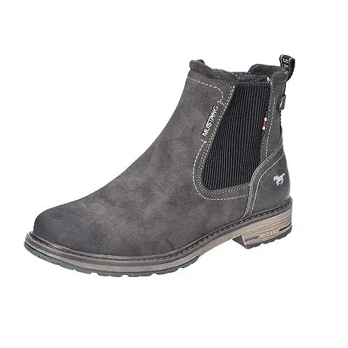 Produktbild: Mustang Herren Stiefel Grau gefüttert, Schuhgröße:EUR 47
