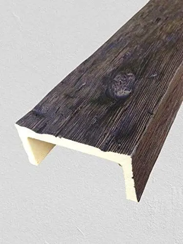 Produktbild: Muster PU Balken Holzimitat ca.15 cm|Balken Holzoptik|dunkelbraun|Eiche rustik|Perfekte alte Holz Masserung