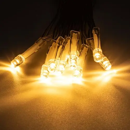 Produktbild: MUSUNIA LED Lichterkette batterie mit Timer (6 Stunden AN 18 Stunden AUS), wird mit Batterie betrieben, 10er Ø 4mm Kleine Lampenperle, Gesamtlänge 154cm lichterkette innen deko（warmweiß）